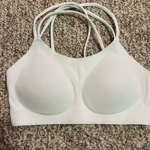 white sports bra